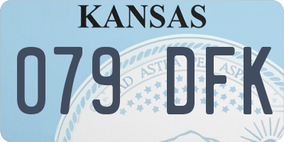 KS license plate 079DFK