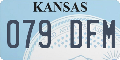 KS license plate 079DFM