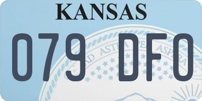 KS license plate 079DFO