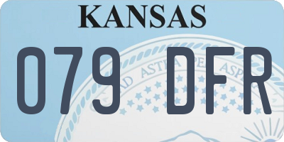 KS license plate 079DFR