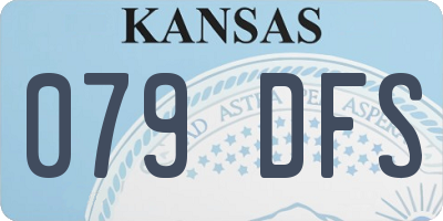 KS license plate 079DFS