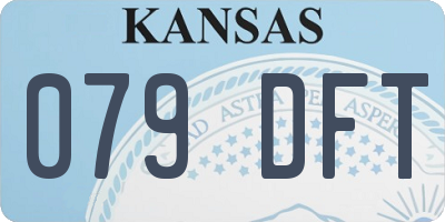 KS license plate 079DFT
