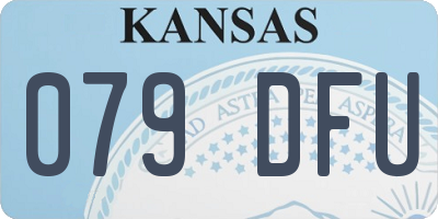KS license plate 079DFU