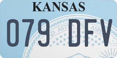 KS license plate 079DFV