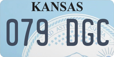 KS license plate 079DGC