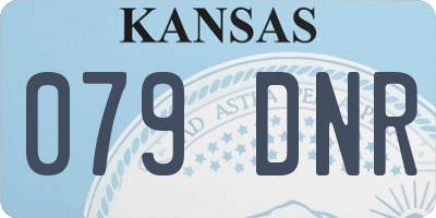 KS license plate 079DNR