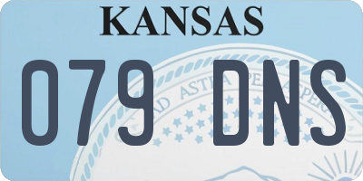 KS license plate 079DNS