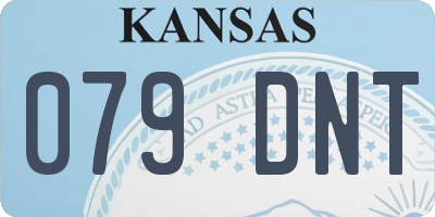 KS license plate 079DNT