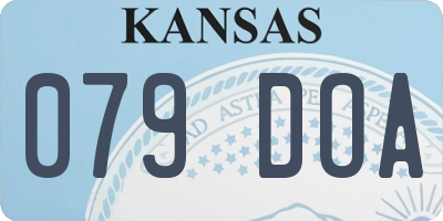 KS license plate 079DOA