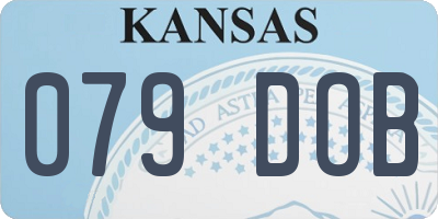 KS license plate 079DOB