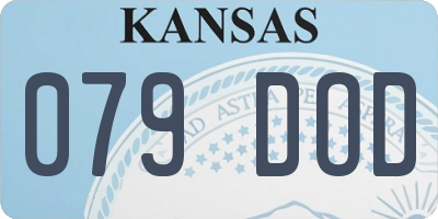 KS license plate 079DOD