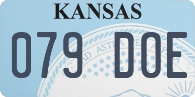 KS license plate 079DOE