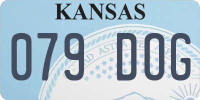 KS license plate 079DOG