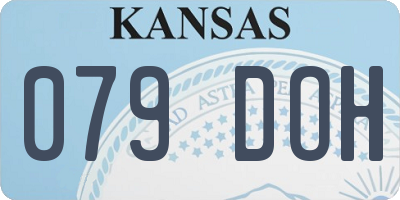 KS license plate 079DOH