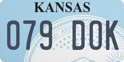 KS license plate 079DOK
