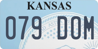 KS license plate 079DOM