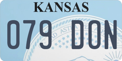 KS license plate 079DON