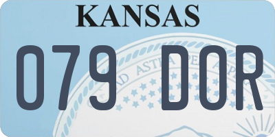 KS license plate 079DOR