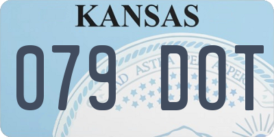 KS license plate 079DOT