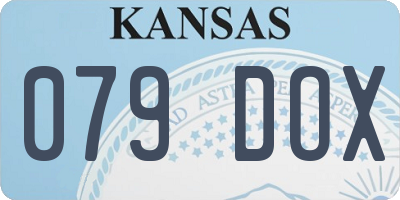 KS license plate 079DOX