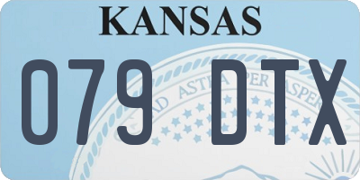 KS license plate 079DTX