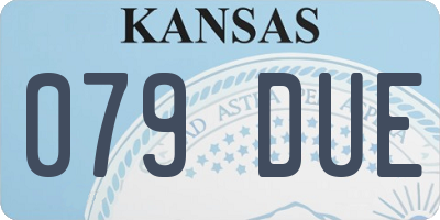 KS license plate 079DUE