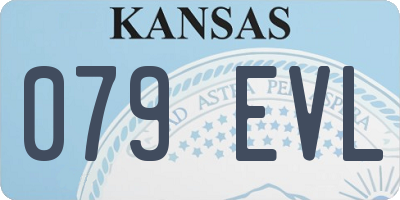 KS license plate 079EVL