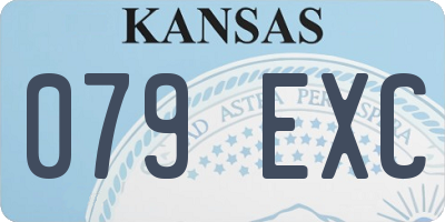 KS license plate 079EXC