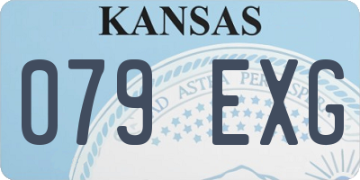 KS license plate 079EXG