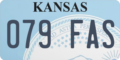 KS license plate 079FAS