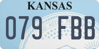 KS license plate 079FBB