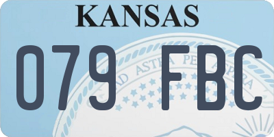 KS license plate 079FBC