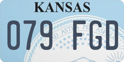 KS license plate 079FGD