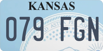 KS license plate 079FGN