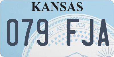 KS license plate 079FJA