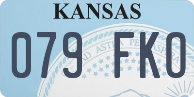 KS license plate 079FKO