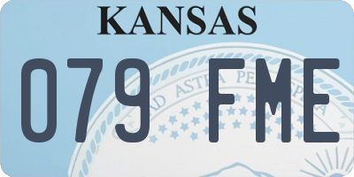 KS license plate 079FME