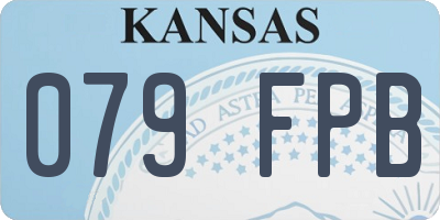 KS license plate 079FPB