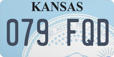 KS license plate 079FQD