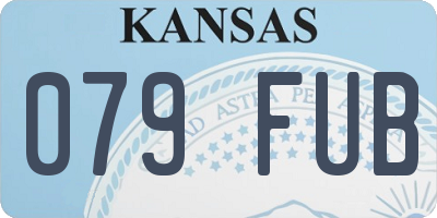 KS license plate 079FUB