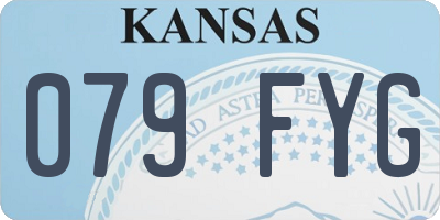 KS license plate 079FYG