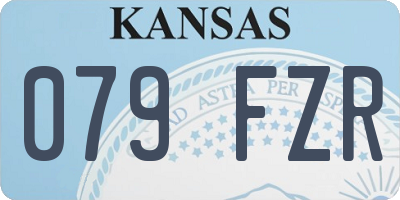 KS license plate 079FZR