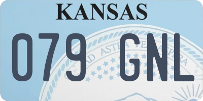KS license plate 079GNL
