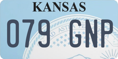 KS license plate 079GNP