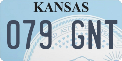 KS license plate 079GNT