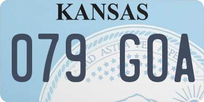 KS license plate 079GOA