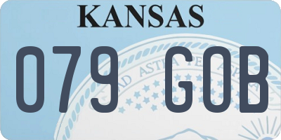 KS license plate 079GOB