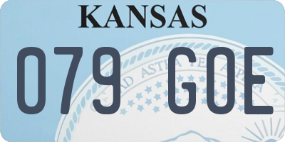 KS license plate 079GOE