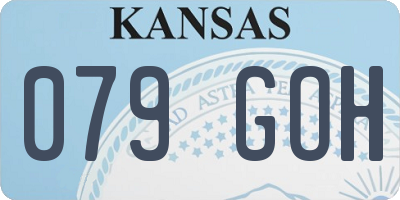 KS license plate 079GOH