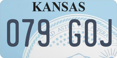 KS license plate 079GOJ